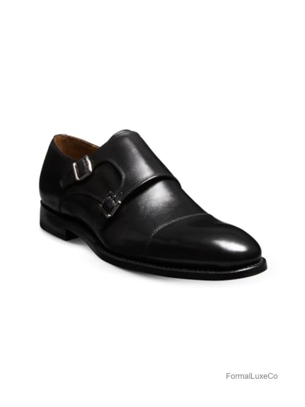 Double Monk Strap Dress Shoes Goodyear Welt Leather Oxfords